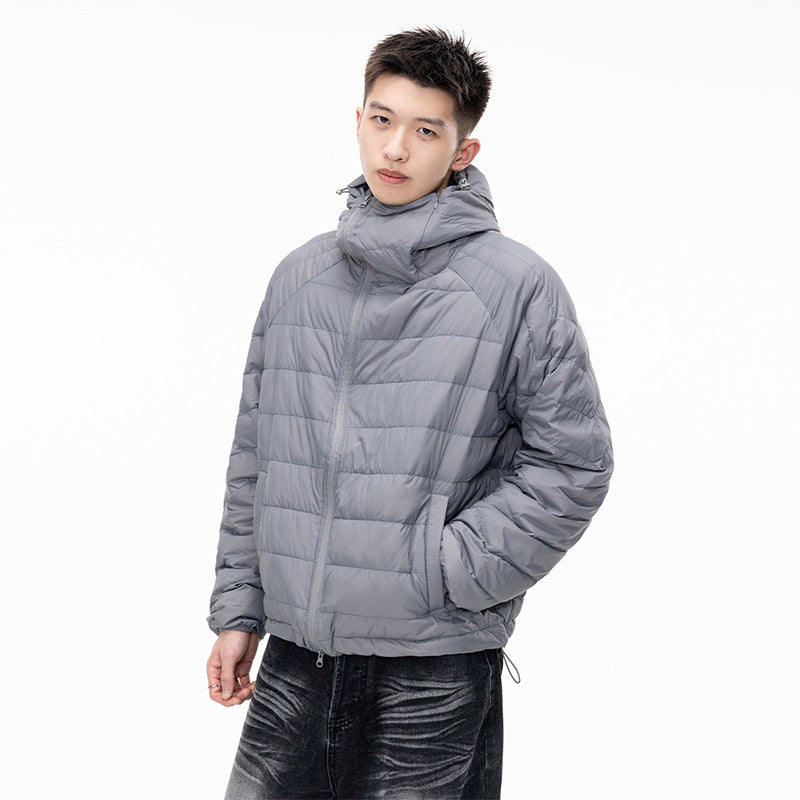 Casual Lightweight Hooded Down Jacket for Men and Women, Unisex Outerwear
