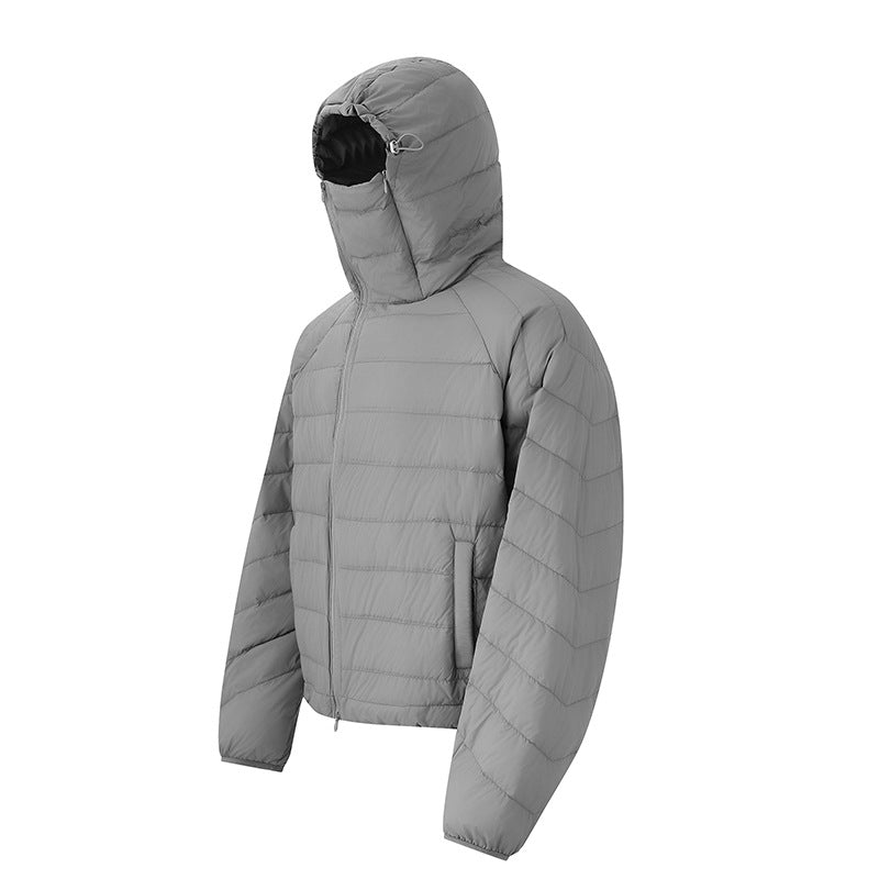 Casual Lightweight Hooded Down Jacket for Men and Women, Unisex Outerwear